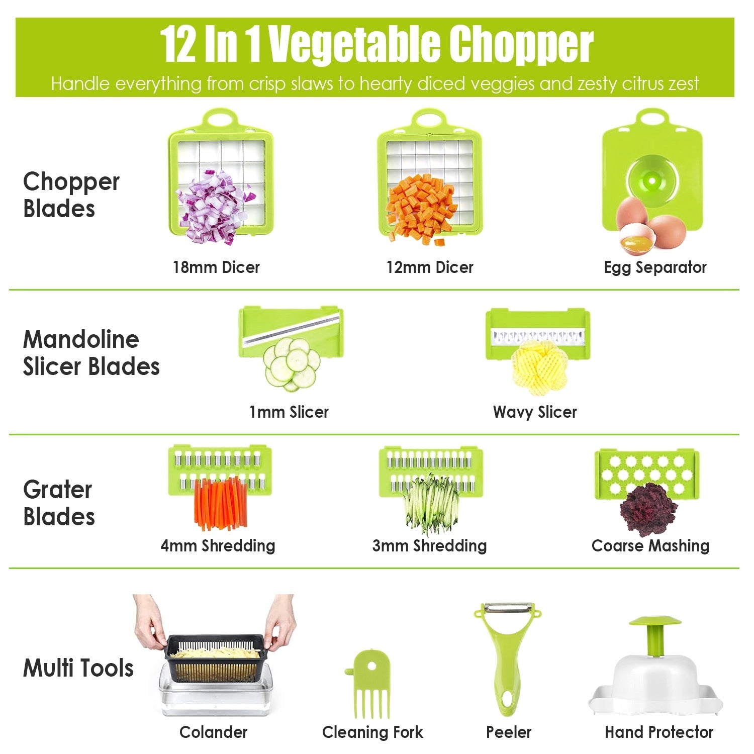 12-in-1 Vegetable Chopper Set 1