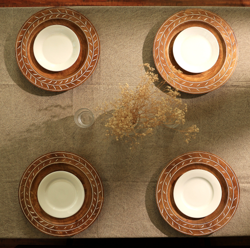 Handcrafted 13-Inch Wooden Charger Plate 2