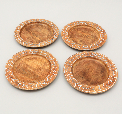 Handcrafted 13-Inch Wooden Charger Plate 3