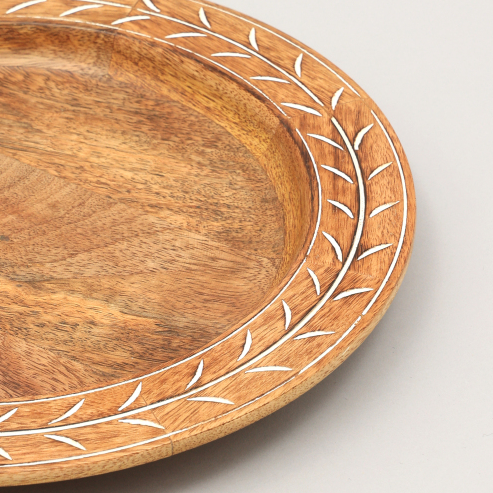 Handcrafted 13-Inch Wooden Charger Plate 4