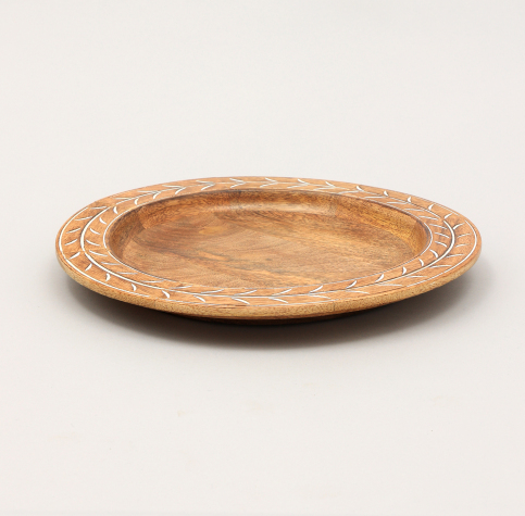 Handcrafted 13-Inch Wooden Charger Plate 7