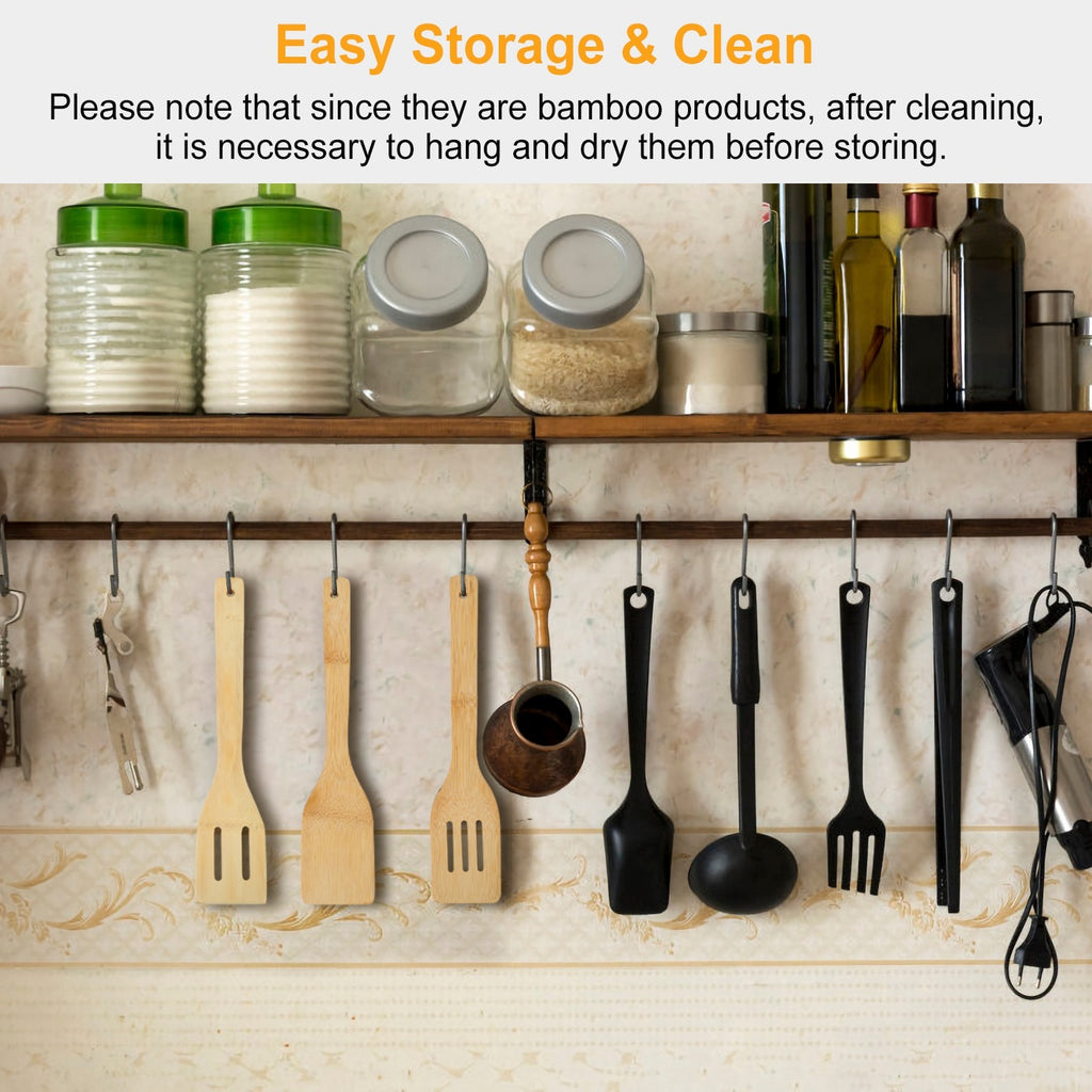 Set Of 6Pcs Cooking Bamboo Wooden 5