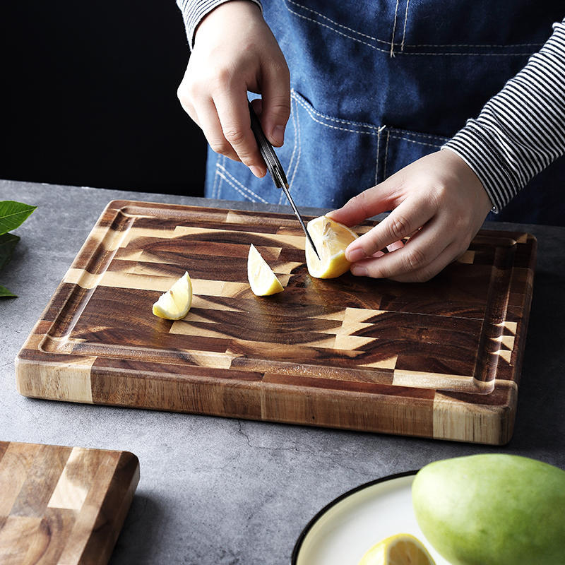 Solid Wood Parquet Cutting Board for Kitchen 5